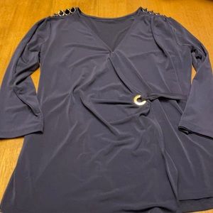 Michael Kors. Navy & Gold long sleeve shirt. Medium